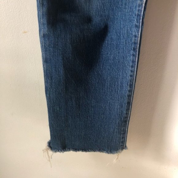 ❤️Levi’s Wedgie Straight Premium Denim Jeans Raw Hem Button Fly Size W 28 L26 - Picture 7 of 10
